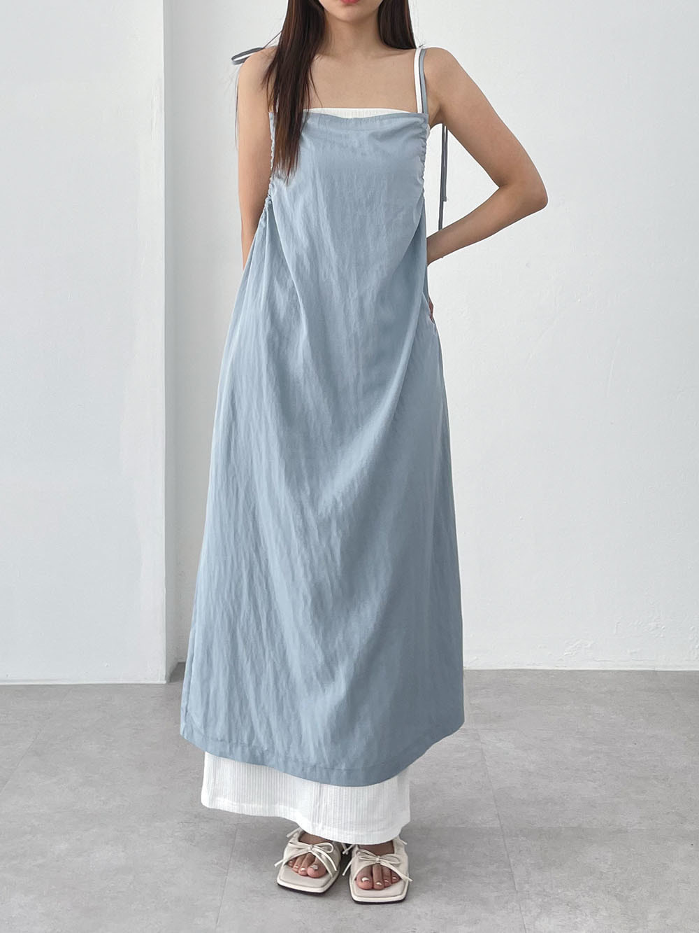 square string dress (3color)