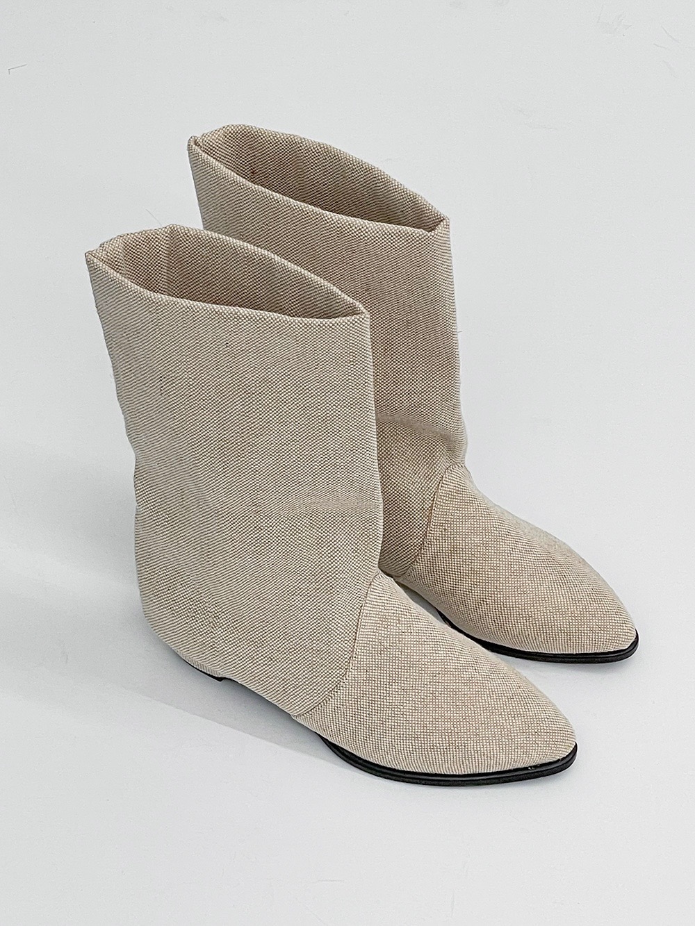 linen midi boots (2color)