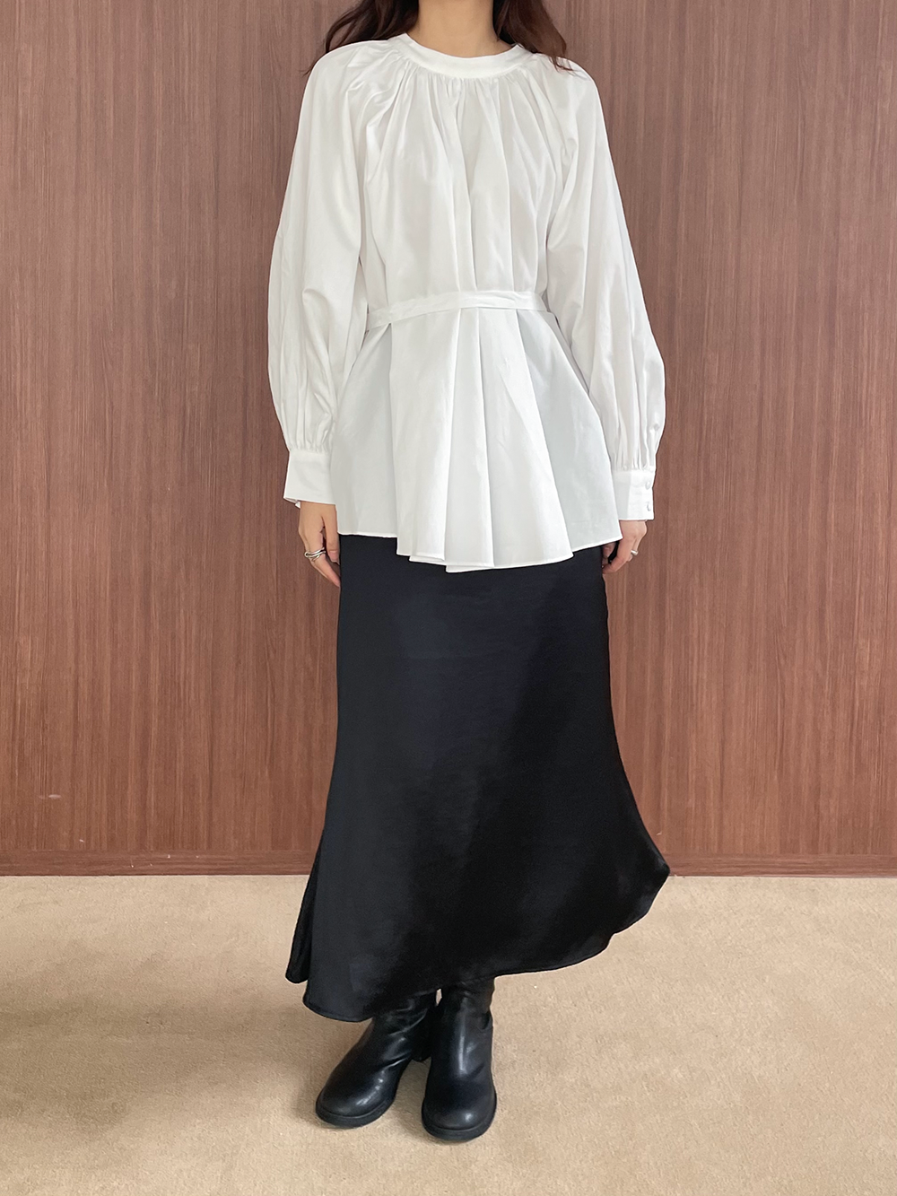 feminine hool blouse (2color)