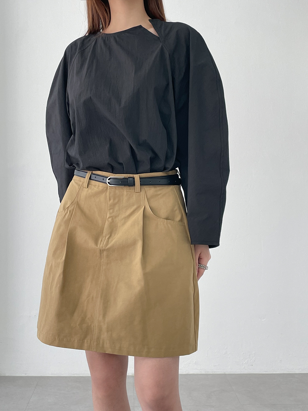 pintuck mini skirts (2color)