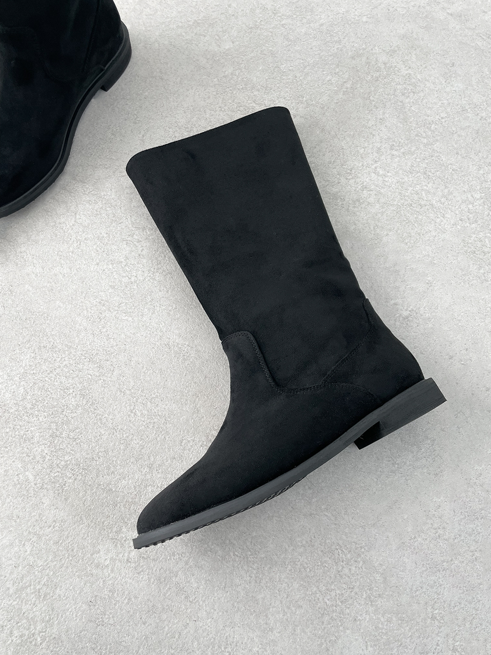 suede riding middle boots