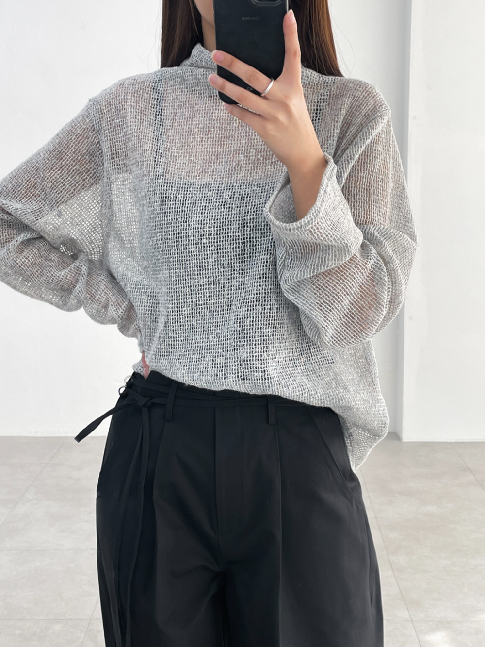 loose see-through knit (2color)