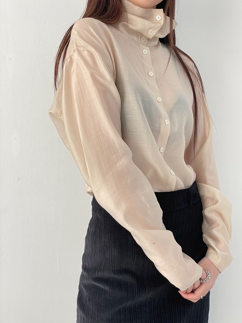 2way high neck blouse (3color)