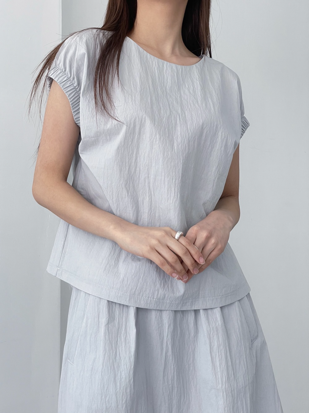 mute nylon blouse (3color)
