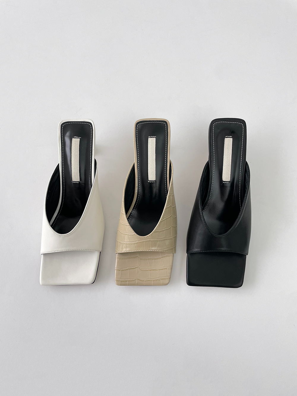 square sandle heel (3color)