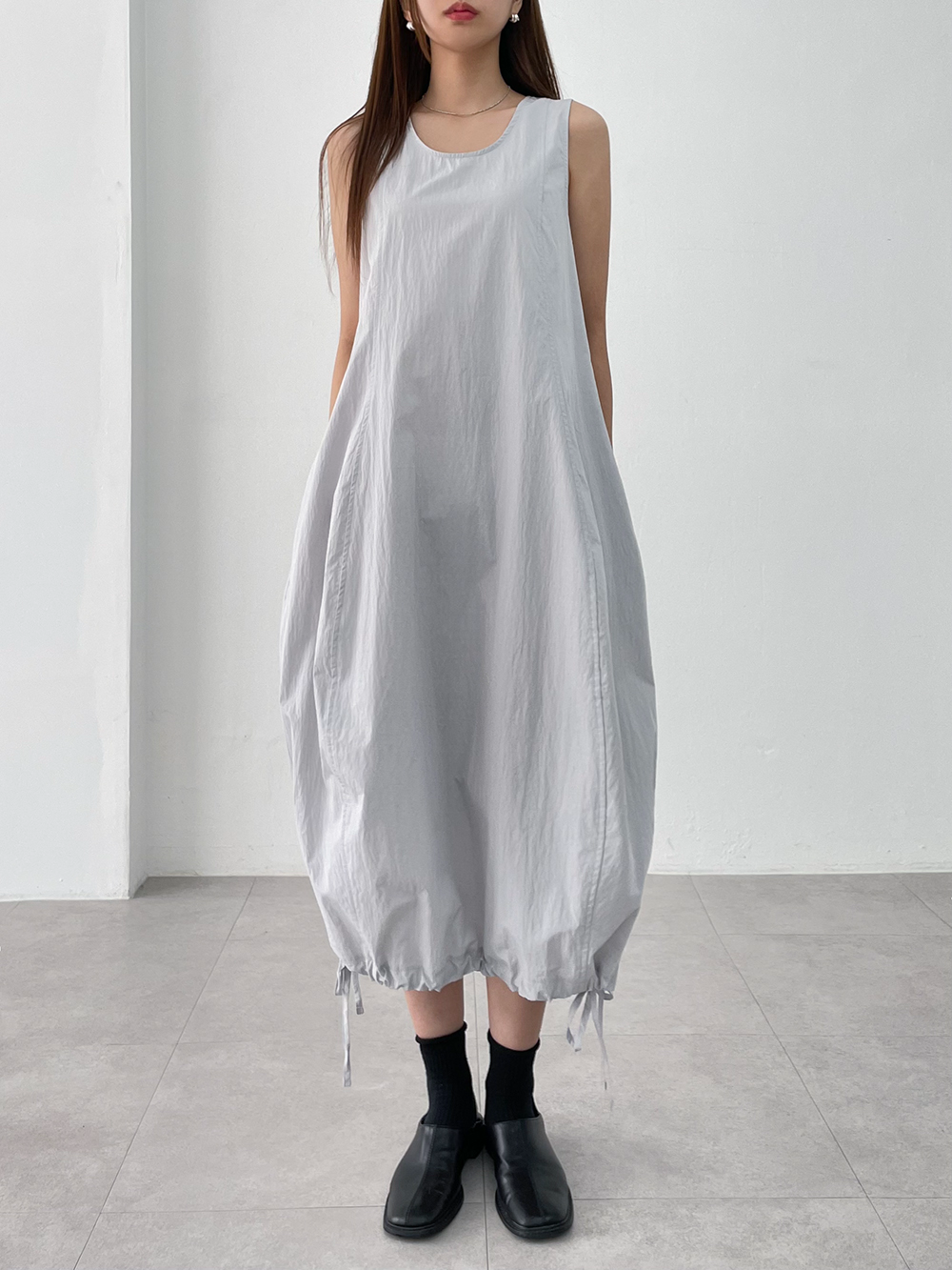volume strap dress (3color)