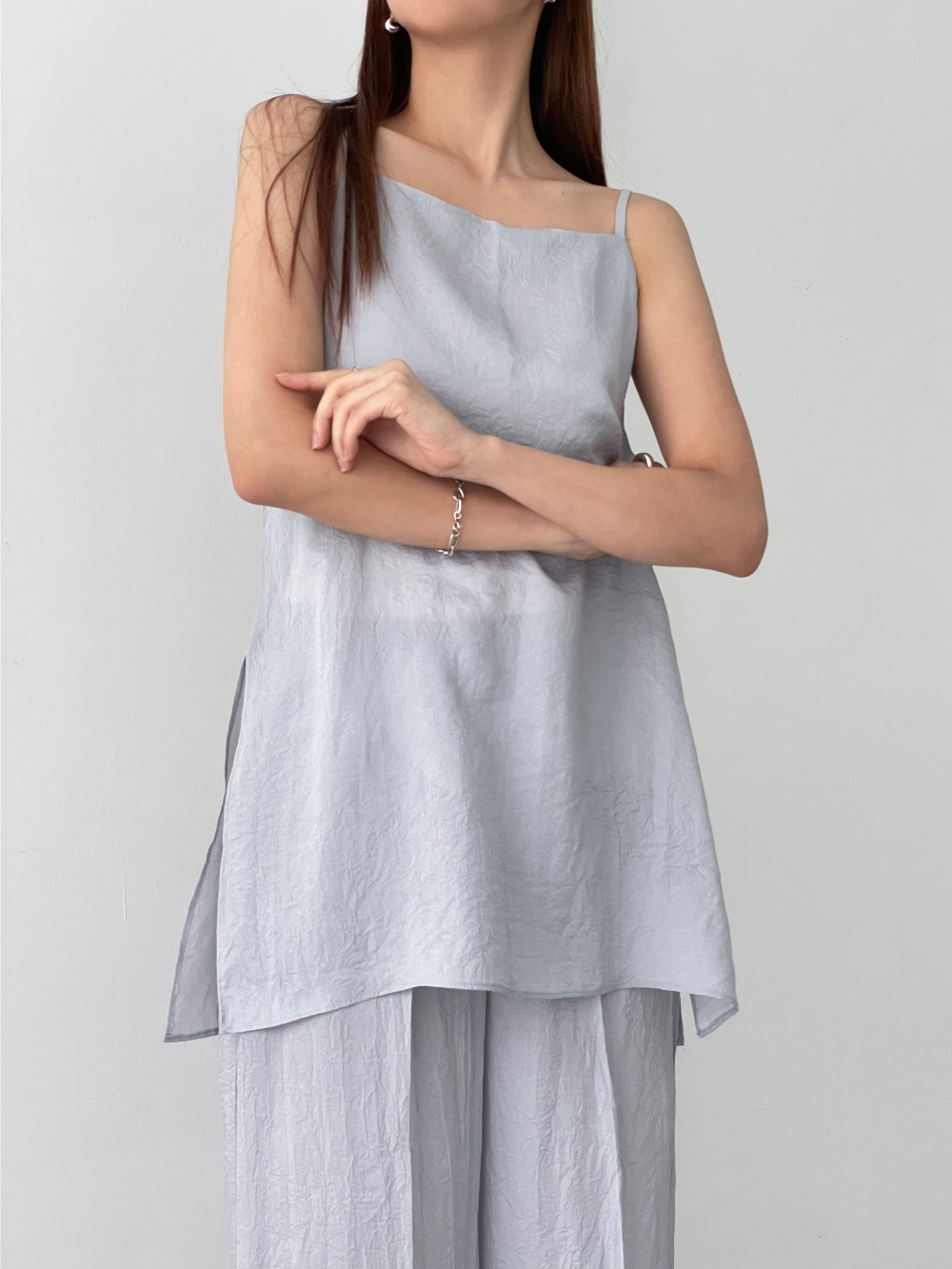 summer wrinkle sleeveless (3color)