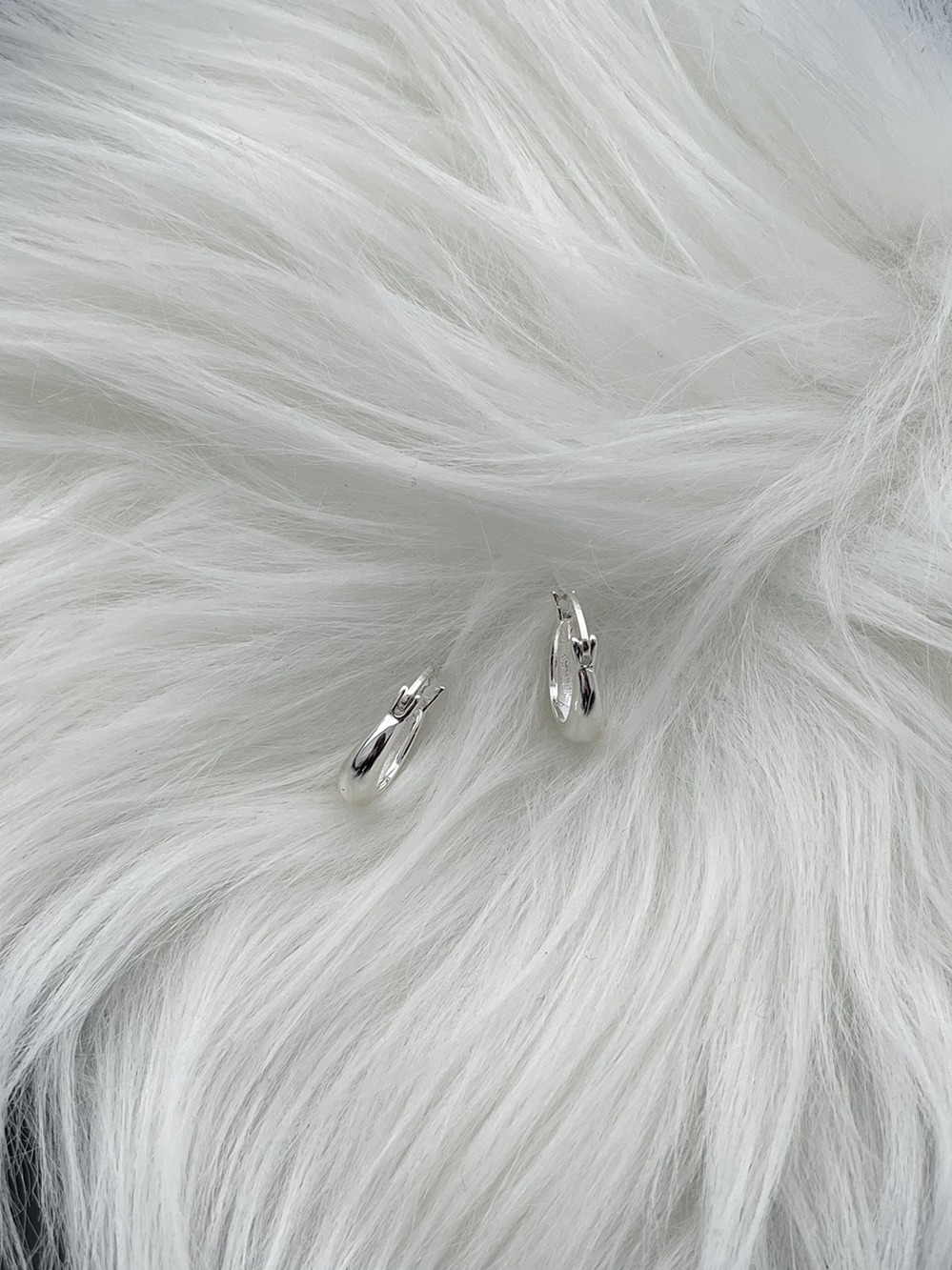 silver925) mood hoop earring
