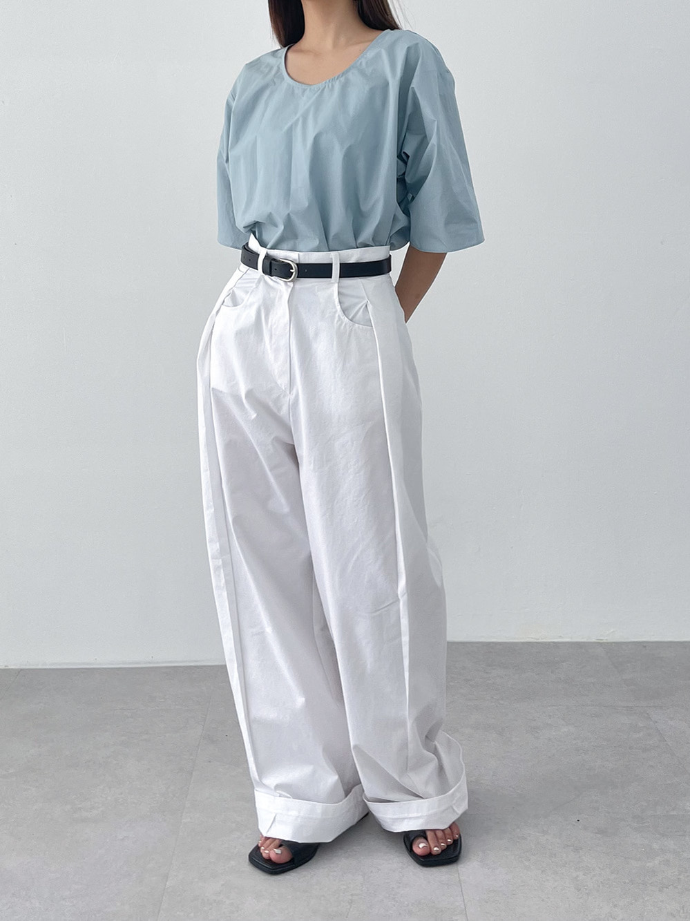 deep side pintuck pants (3color)