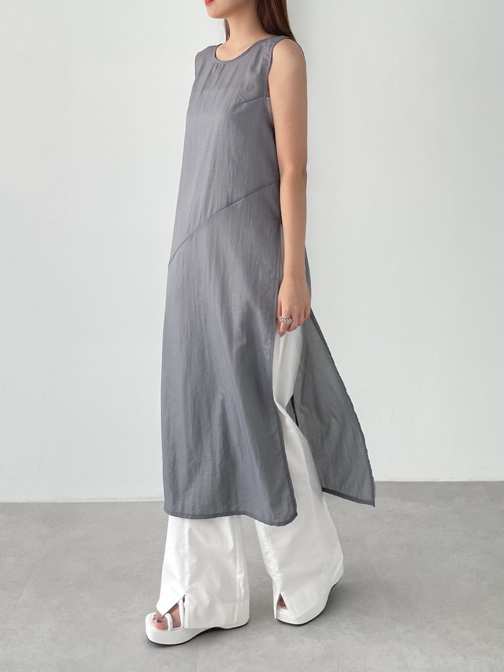 nylon sleeveless dress (2color)