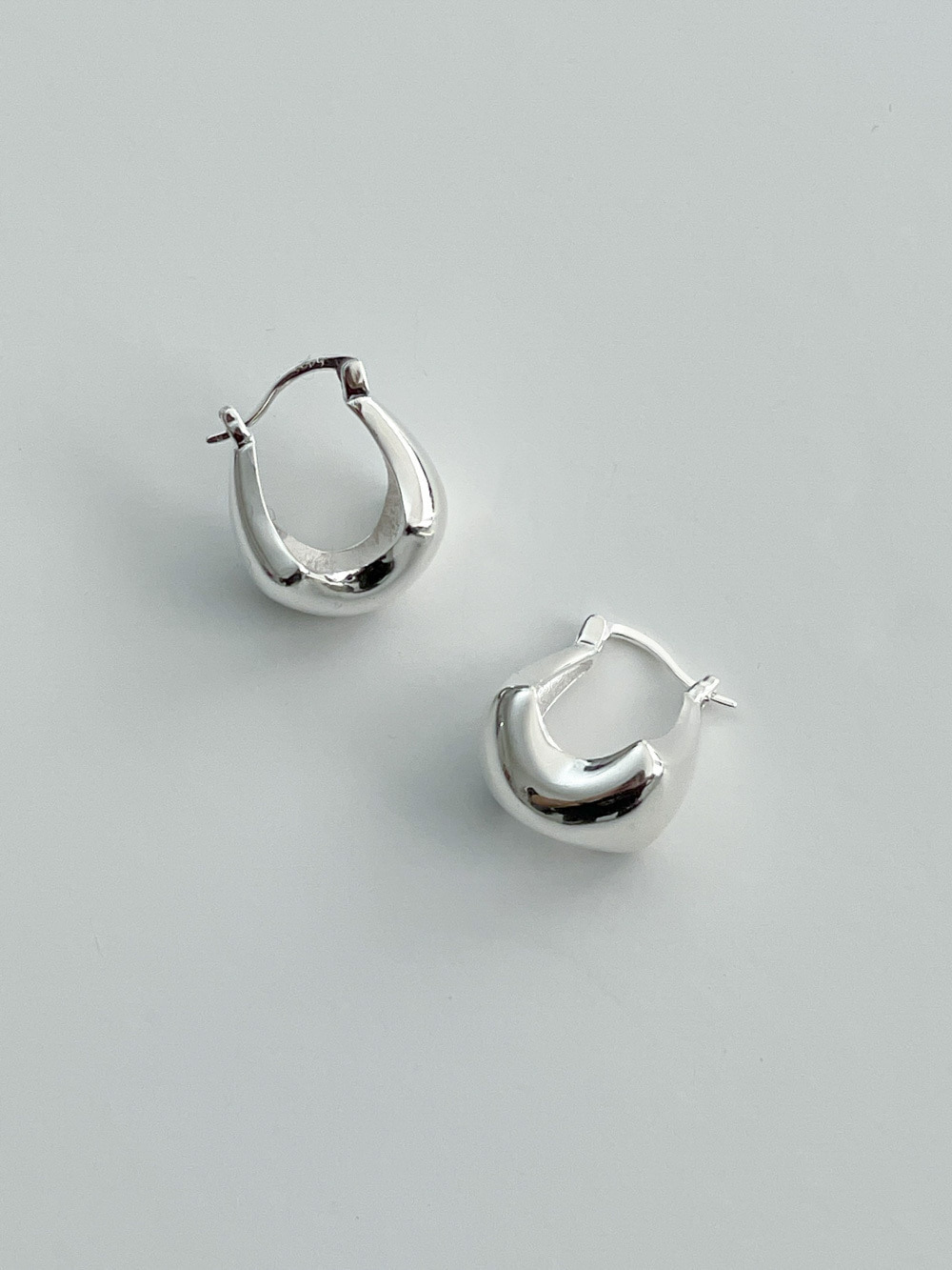 silver925) one touch chubby earring