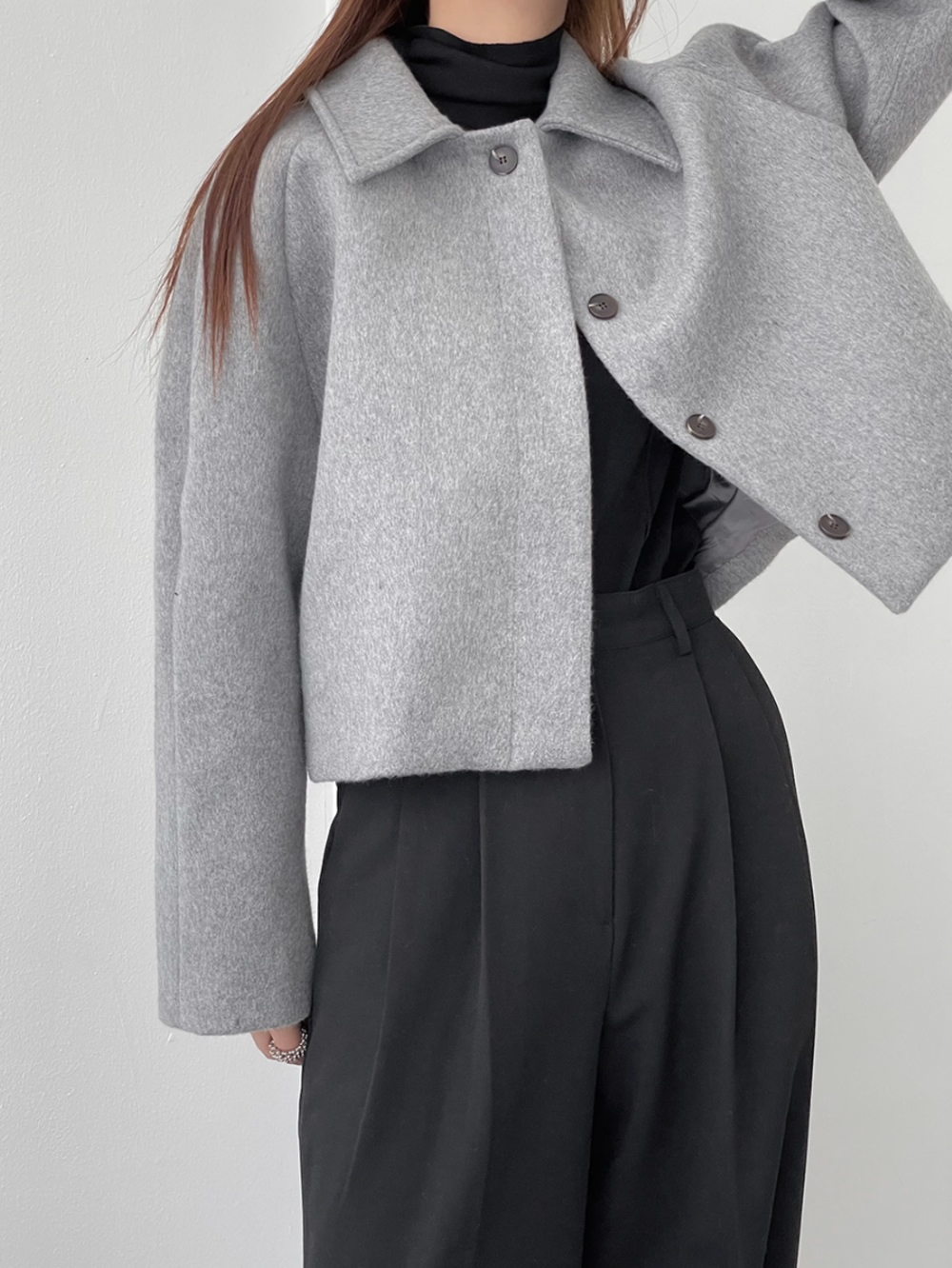 wool 60) raglan short coat (3color)
