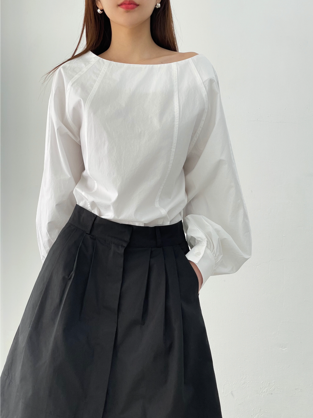 raglan shoulder blouse (2color)