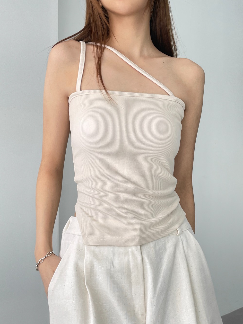 unbalance cap sleeveless (3color)