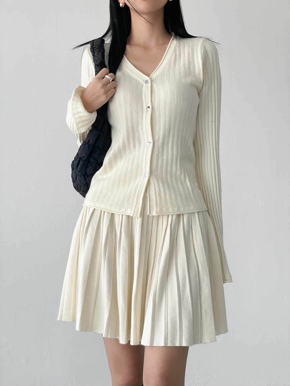 bell sleeves knit set-up (3color)