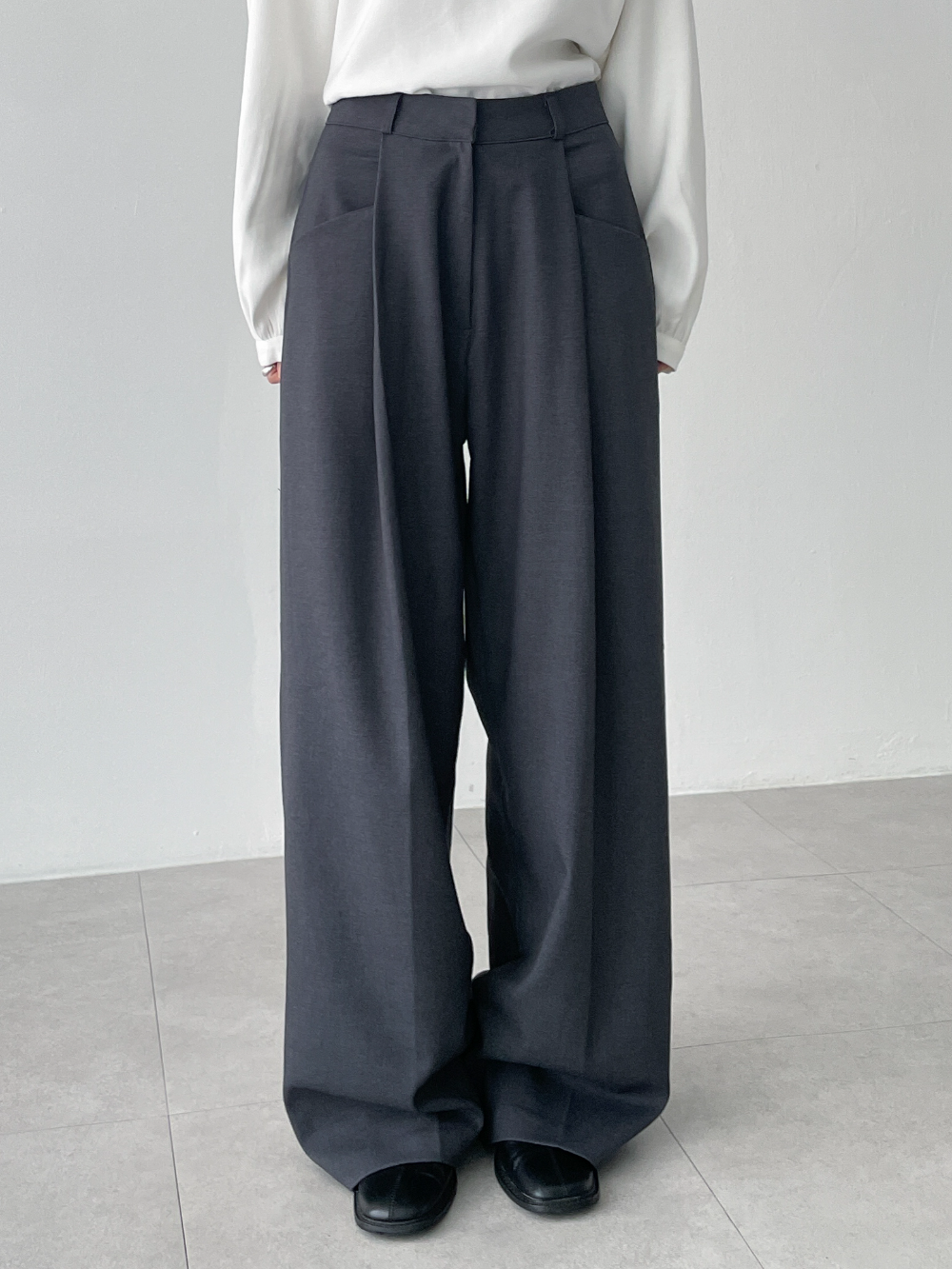 fade pocket wide slacks (2color)