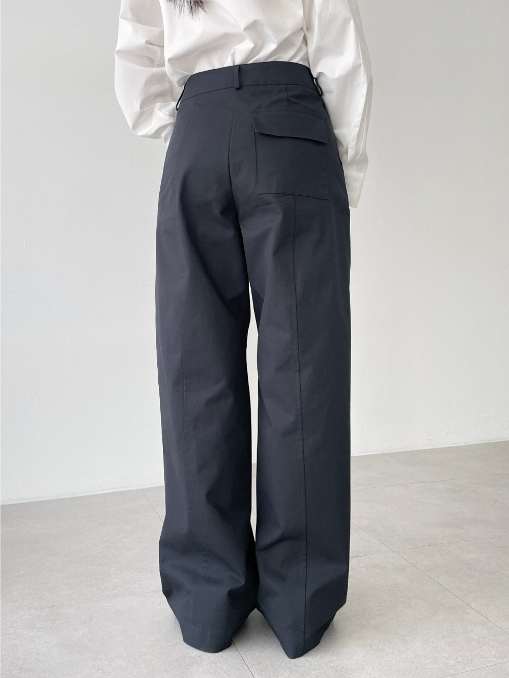 pocket line cotton pants (3color)