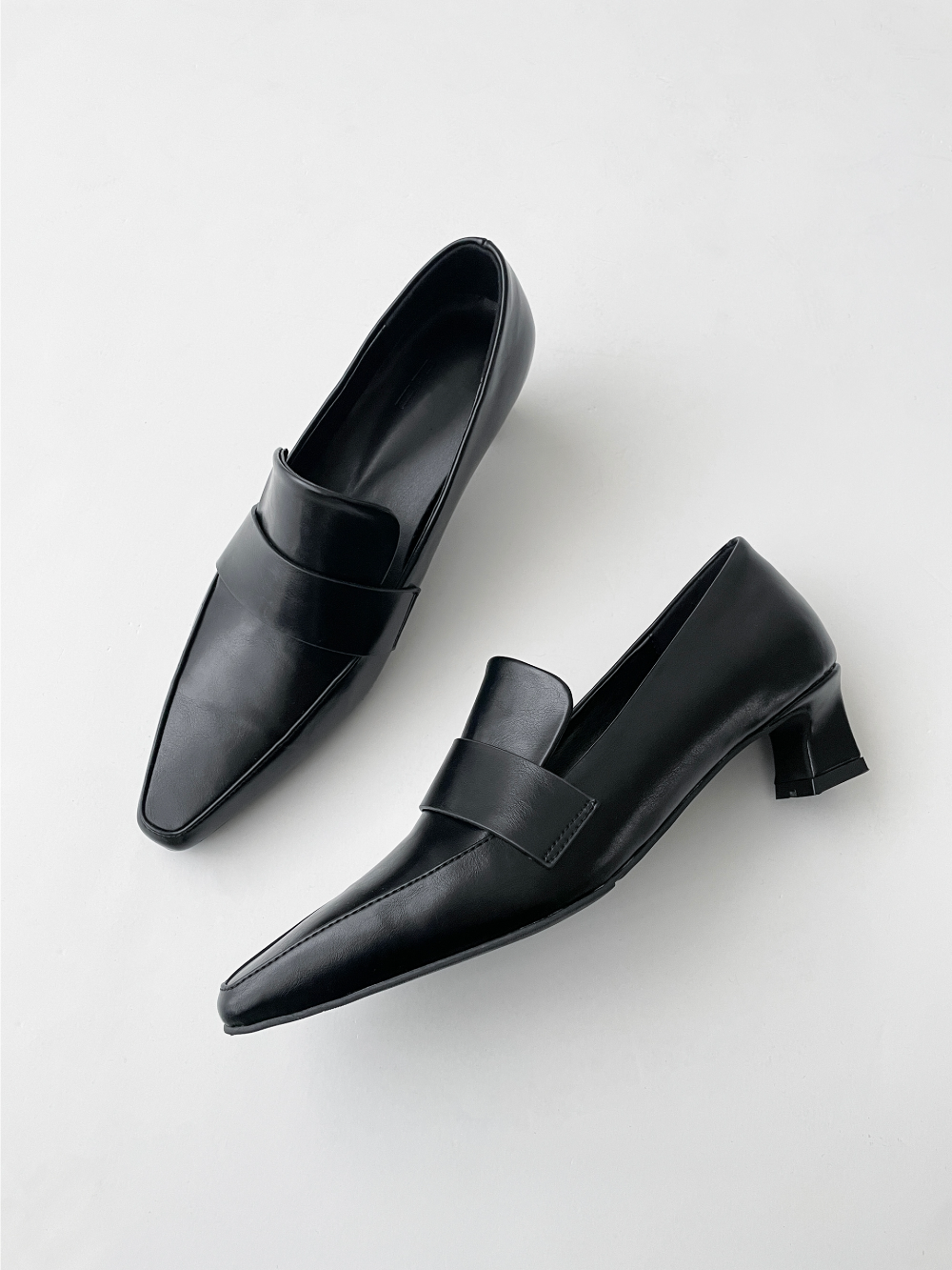 loafer middle heel (2color)
