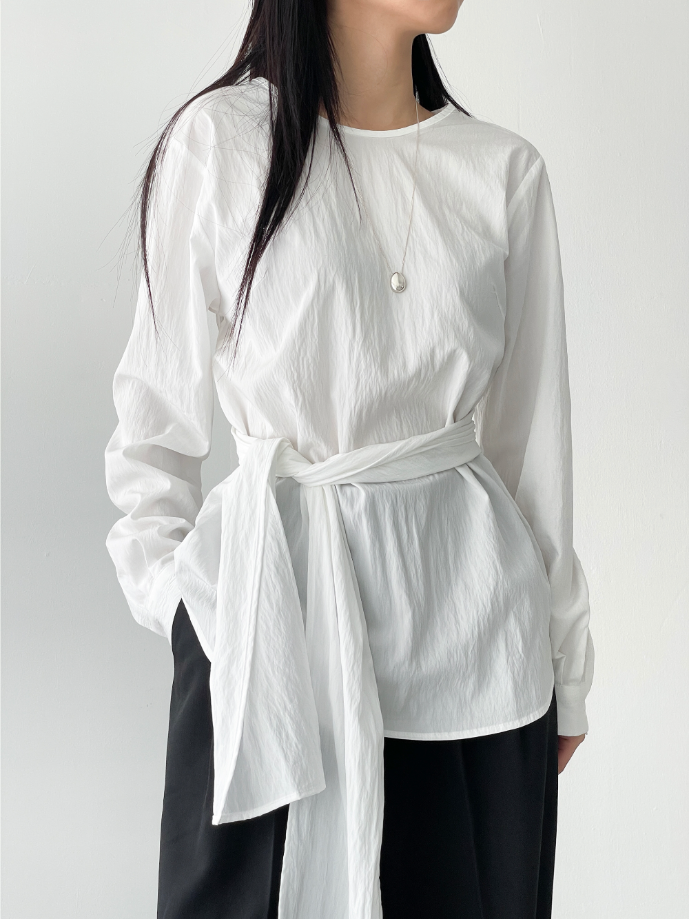 loop strap blouse (3cloor)