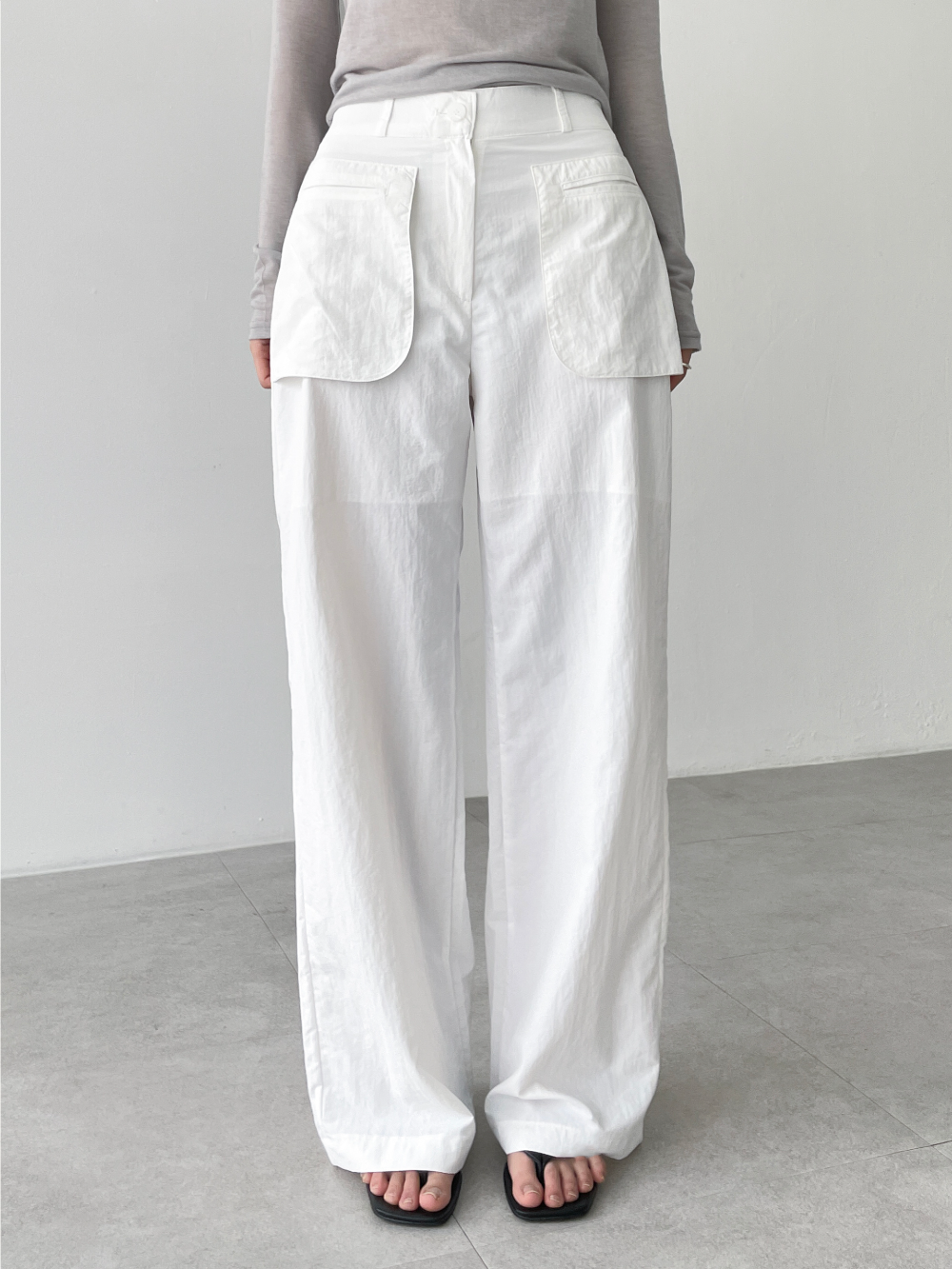 nylon out pocket pants (2color)