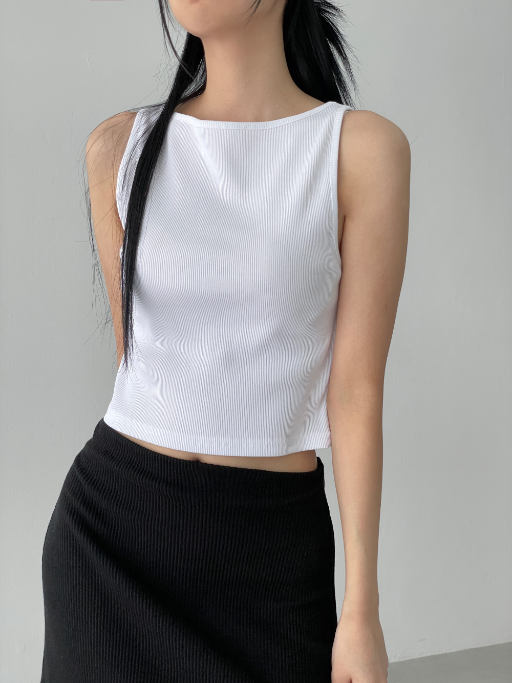 concise boatneck sleeveless (3color)